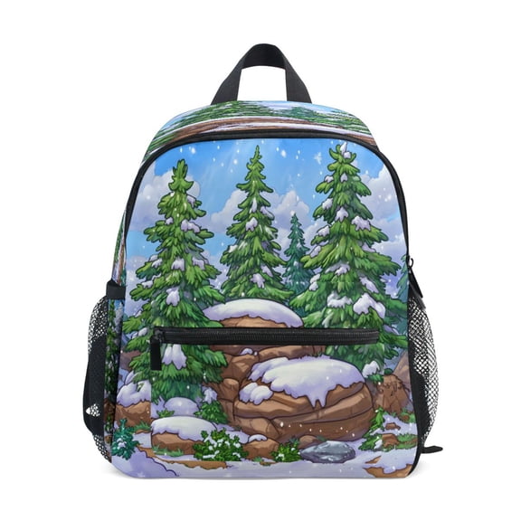 Mini Backpack Snowy Forest - Durable with Safety Features for 3-8 Years