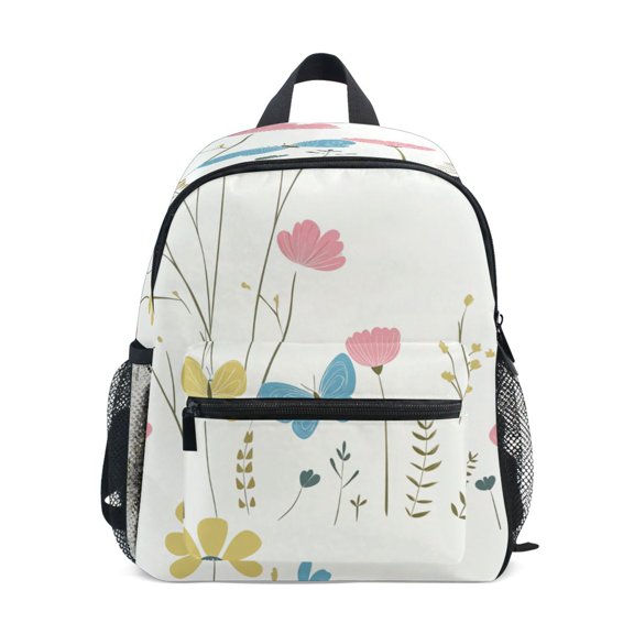 Mini Backpack Soft Floral and Butterfly - Durable with Safety Features for 3-8 Years