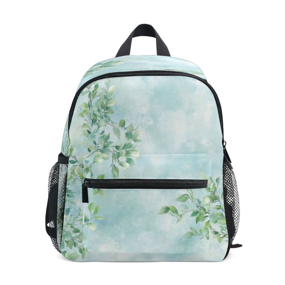 Mini Backpack Soft Leafy Background - Durable with Safety Features for 3-8 Years