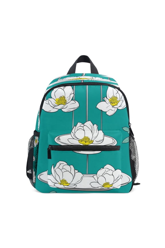 Mini Backpack Spring Blossoms on Dishes - Durable with Safety Features for 3-8 Years