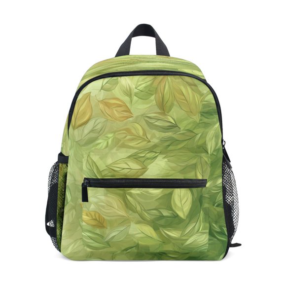 Mini Backpack Spring Leaf Pattern - Durable with Safety Features for 3-8 Years