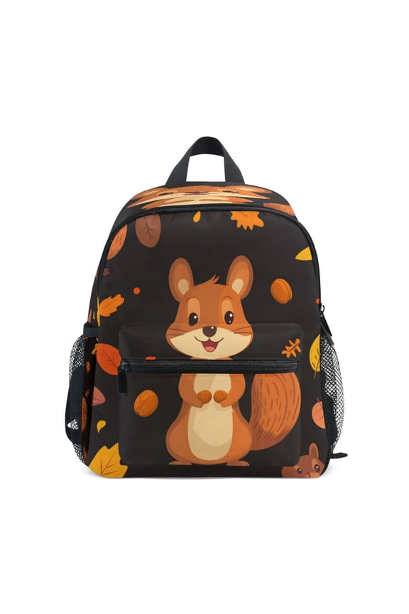 Mini Backpack Squirrel Pattern - Durable with Safety Features for 3-8 Years