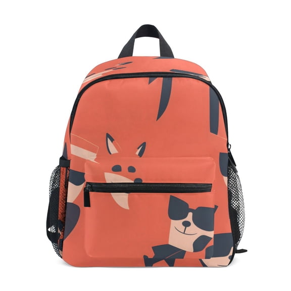 Mini Backpack Stylized Animals Pattern - Durable with Safety Features for 3-8 Years