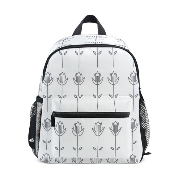 Mini Backpack Stylized Flowers Pattern - Durable with Safety Features for 3-8 Years