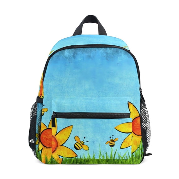 Mini Backpack Sunflower - Durable with Safety Features for 3-8 Years