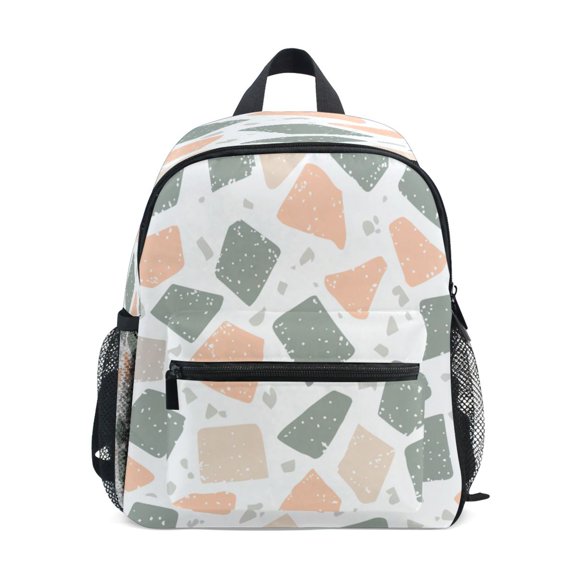Mini Backpack Terrazzo Floor Pattern - Durable with Safety Features for 3-8 Years