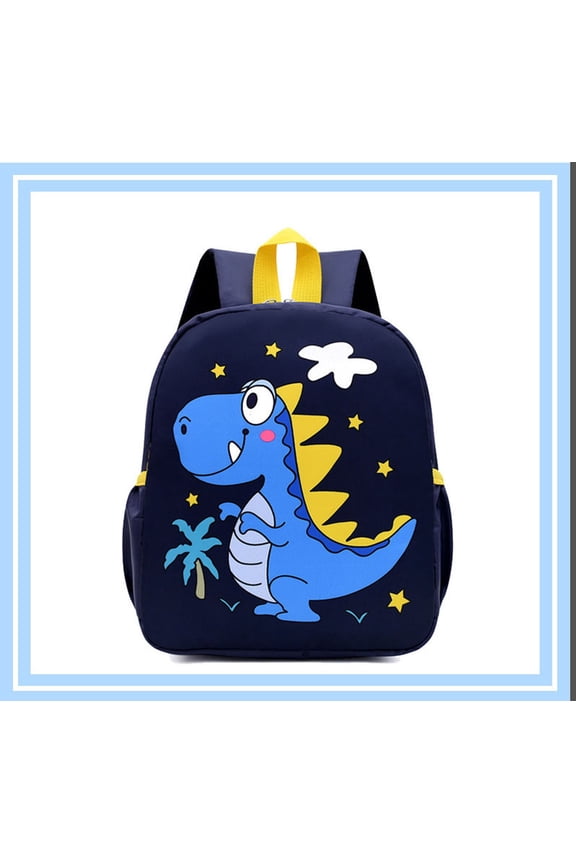 Mini Backpack,Toddler Boy Backpack,Cute Dinosaur Cartoon Print Mini Backpack, Small Baby Backpack with Toddler Leash, Chest Buckle, Pre-K School Bag(Navy 10IN)