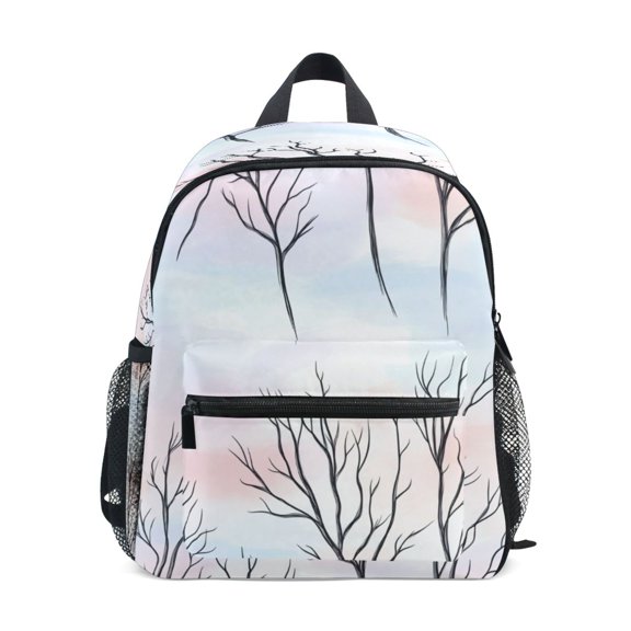 Mini Backpack Tree Branches Pastel Pattern - Durable with Safety Features for 3-8 Years