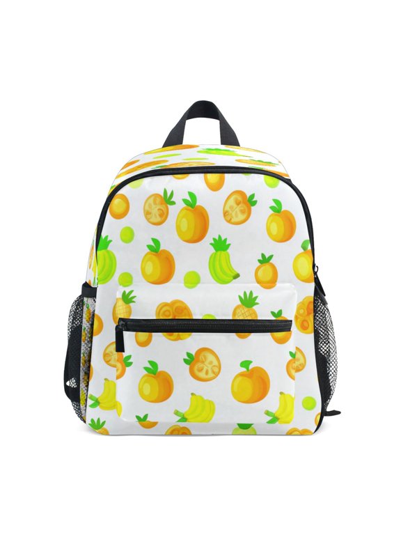 Mini Backpack Tropical Fruit Pattern - Durable with Safety Features for 3-8 Years