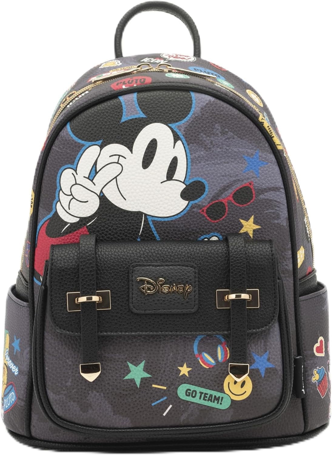 Mini Backpack Vegan Leather - Disney - Mickey Mouse Black Go  display picture 3