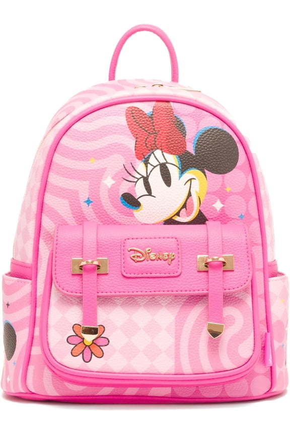 Mini Backpack Vegan Leather - Disney - Minnie Mouse Glam Vibes Pink