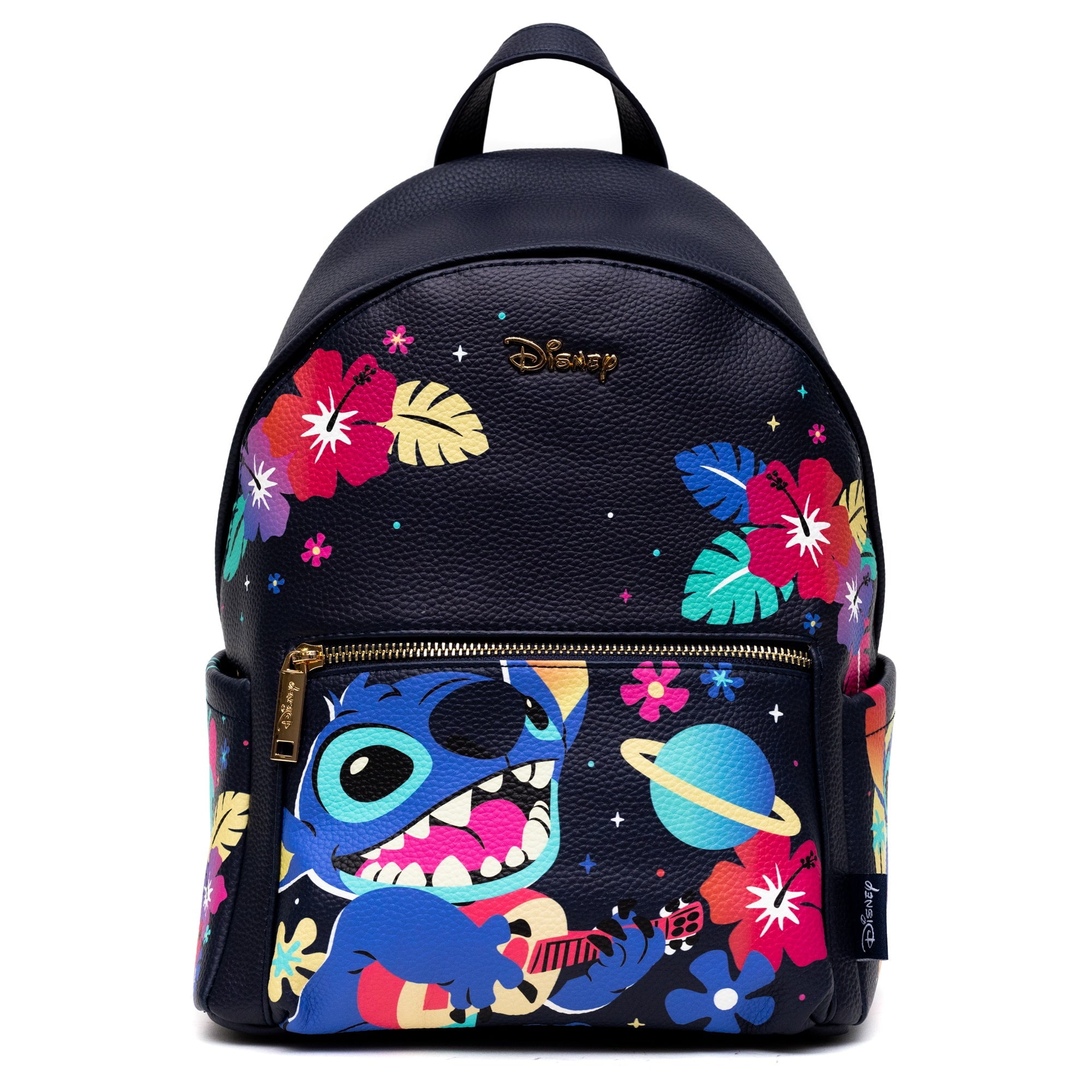 Mini Backpack Vegan Leather Disney Stitch Black