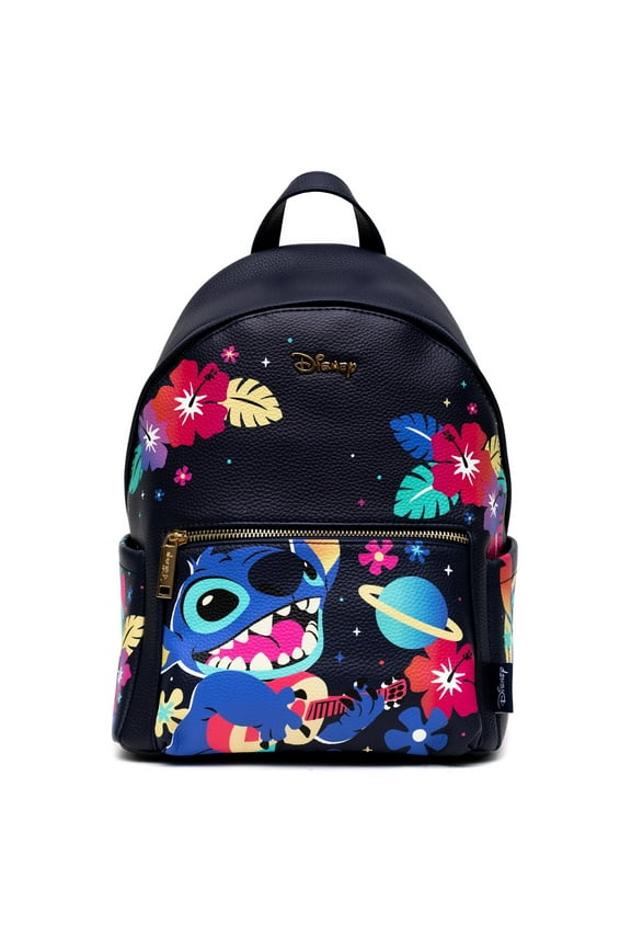 Mini Backpack Vegan Leather - Disney - Stitch Black