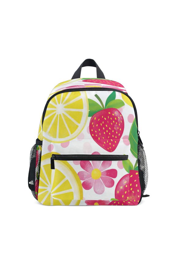 Mini Backpack Whimsical Fruit Fiesta - Durable with Safety Features for 3-8 Years