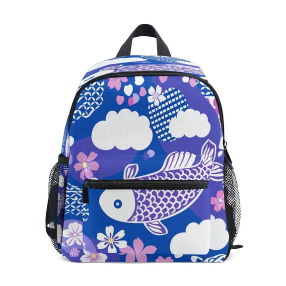 Mini Backpack Whimsical Oceanic Floral - Durable with Safety Features for 3-8 Years