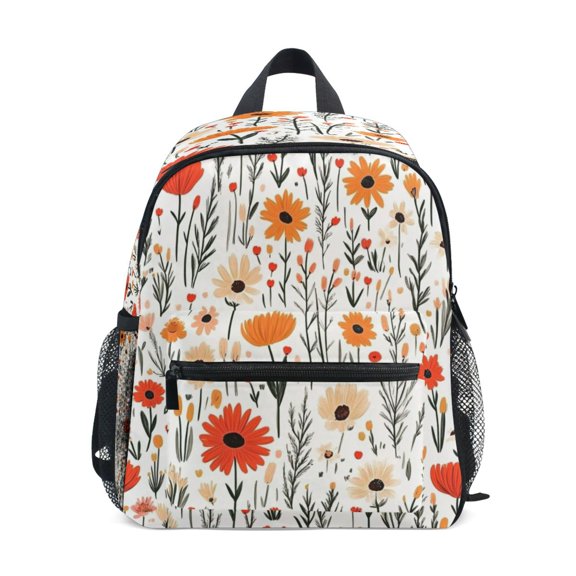 Mini Backpack Wildflower Pattern - Durable with Safety Features for 3-8 Years
