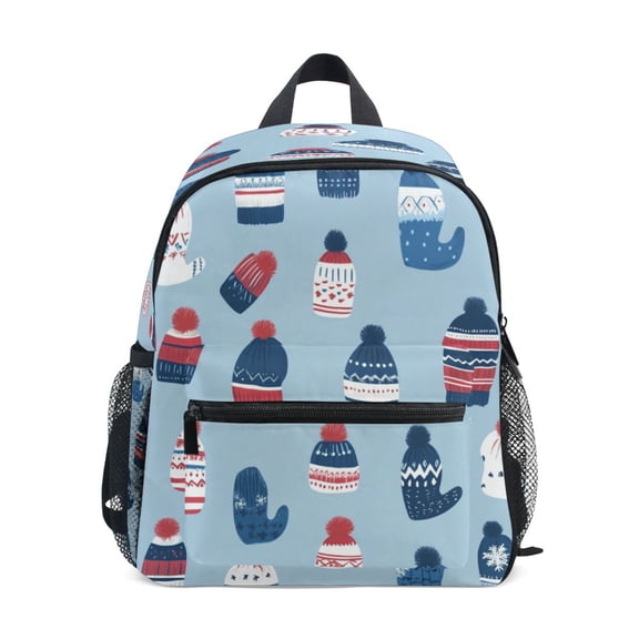 Mini Backpack Winter Hats and Mittens - Durable with Safety Features for 3-8 Years