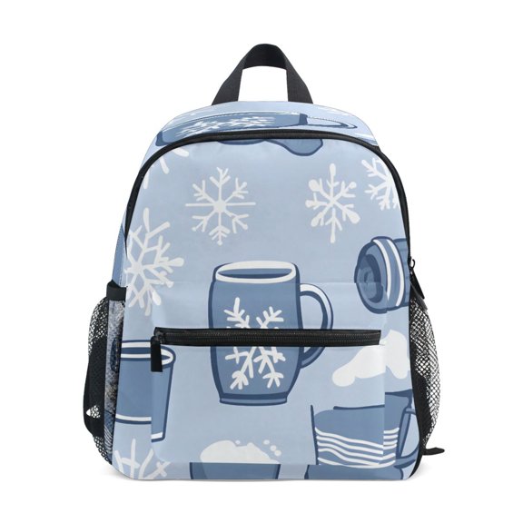 Mini Backpack Winter Themed Pattern - Durable with Safety Features for 3-8 Years