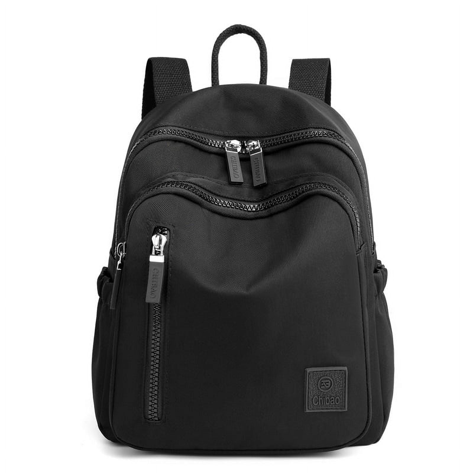 ★LEE★ Leather color combination nylon mini backpack light Mini Backpack for Women Light Weight Small Waterproof