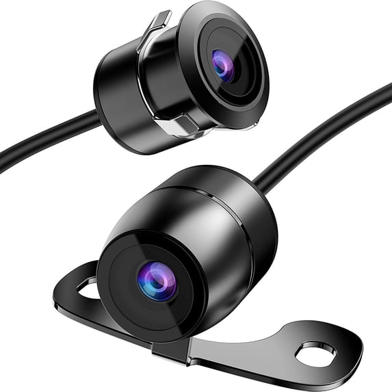 Mini Backup Camera, Embedded Dash Cam Front and Rear, 170° HD Wide Angle, Waterproof Resistant, Night Vision, Suitable for Truck, Car, Travel Trailer