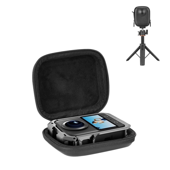 Mini Bag Case for DJI OSMO 360  Storage Bag with Border Camera Carrying Case Double Zipper Design Shockproof Protective Box with Carabiner Organizer Accessories