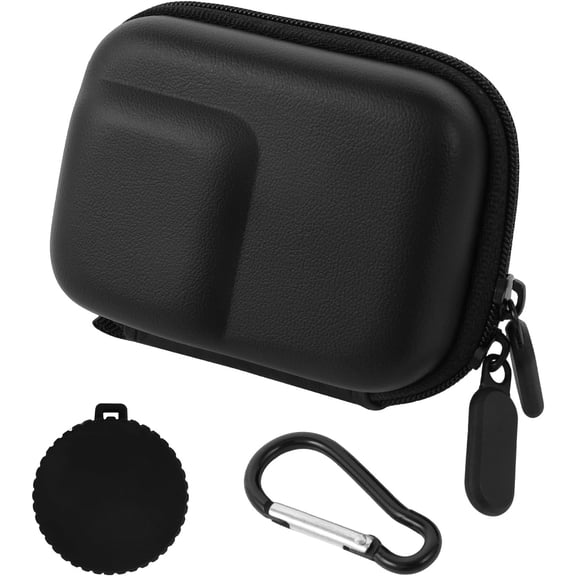 Mini Bag Case for DJI OSMO Action 5 Pro/Action 4 / Action 3 Camera, Mini Storage Bag for GoPro Hero 13/12 with Rubber Lens Cap Cover, Carrying Portable Camera Accessories