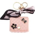 thumbnail image 1 of Mini Bag Compatible with Airpods Pro (2019),Airpods Pro 2 (2022),AirPods 3rd,2nd,1st Generation Case for Women,Cute Leather Cover with Crossbody Strap (Pink), 1 of 10