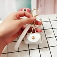 thumbnail image 1 of Mini Bag Keychain,Mini PU Leather Bag Keychain,Mini Key Chain Coin Purse,Mini Handbag Keychain,Mini Tote Bag Keychain,Handbag Backpack Decoration WHITE, 1 of 8