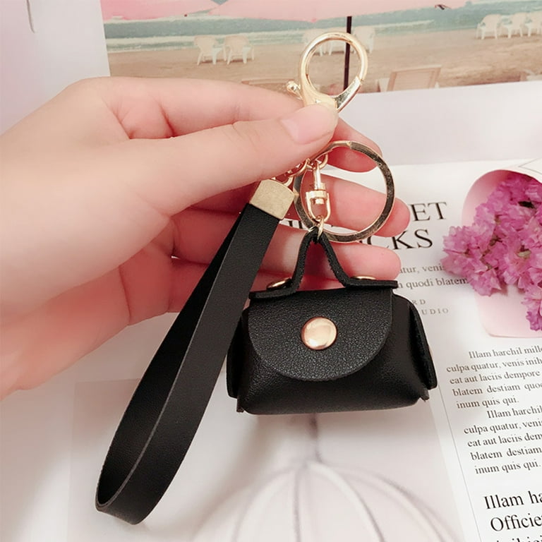 Mini Bag Keychain Mini PU Leather Bag Keychain Mini Key Chain Coin Purse Mini Handbag Keychain Mini Tote Bag Keychain Handbag Backpack Decoration BLACK Walmart