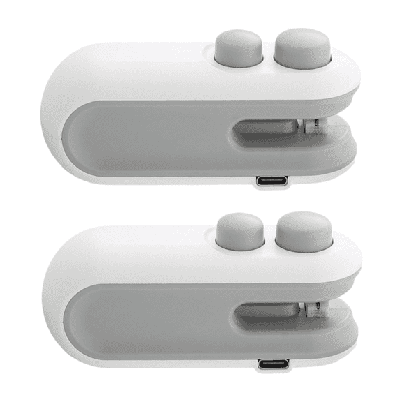 Mini Bag Sealer, 2 in 1 Heat Sealer with Cutter, Portable Resealer Machine,Plastic Heat Seal Sealer Kitchen Gadget for Mylar/Food Storage Bags. (2 pack)