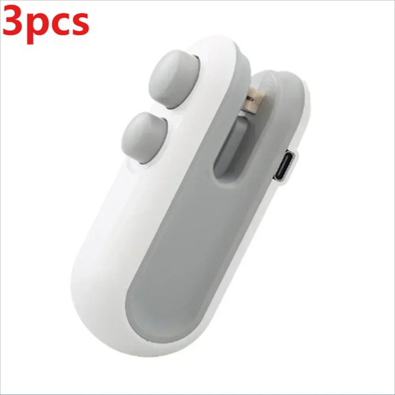 Mini Bag Sealer, 2 in 1 USB Rechargeable Chip Bag Sealer Heat Seal Tool Heat Vacuum Sealers Food Sealer Bag Sealing Machine
