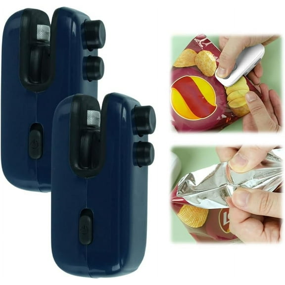 Mini Bag Sealer, 2025 New 2 in 1 Bag Sealer and Cutter, Mini Snack Bag Sealing Machine, Rechargeable Bag Sealer Heat Seal, Portable Handheld Vacuum Food Sealer for Plastic Bags Kitchen (1, White)