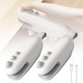 thumbnail image 1 of Mini Bag Sealer, 2025 New USB Rechargeable Bags Sealers, 2 in 1 Bag Sealer Heat Seal with Cutter and Sealing, Portable Vacuum Food Sealers for Home Kitchen (Blue，1pcs),White，2pcs, 1 of 8
