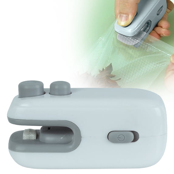Mini Bag Sealer, 2025 Upgraded 2 In 1 Usb Rechargeable Bag Sealer Heat Seal Tool, Portable Vacuum Sealer, Mini Sealing Machine Heat Seal Tool, Snack Sealer Household Mini Sealing Machine (1Pcs-White)