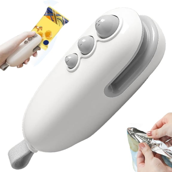 Mini Bag Sealer, 2026 Upgraded 2 in 1 Heat Sealer with Cutter Rechargeable Mini Sealing Machine Heat Seal Tool, Vacuum Food Sealer Bag Sealing Machine for Chip Bags (Blue)