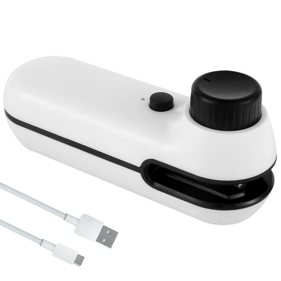 Mini Bag Sealer 400mAh Rechargeable Bag Sealer with Cutter Portable Heat Sealer Machine Labor Saving Bag Sealer Heat Seal Household Chip Bag Sealer for Plastic Bags Food Storage 11×3.7×4.5cm