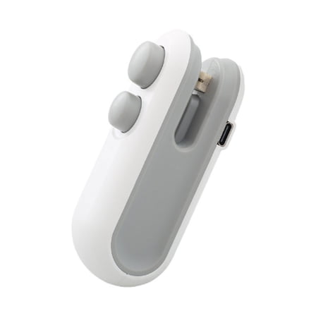 Mini Bag Sealer, Bag Sealer with Cutter and Magnet, 2 in 1 Mini Bag Resealer Machine, Portable Handheld Rechargeable Heat Vacuum Food Sealer for Plastic Bags Snacks & Food Storage, 1 Pcs, 3.74x1.57"