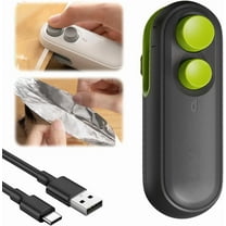 Mini Bag Sealer with Cutter and Magnet, 2026 Portable Rechargeable Handheld Vacuum Food Bag Sealing Machine, Heat Seal Chip Bag Sealer for Snacks, Plastic Bags & Fresh Storage