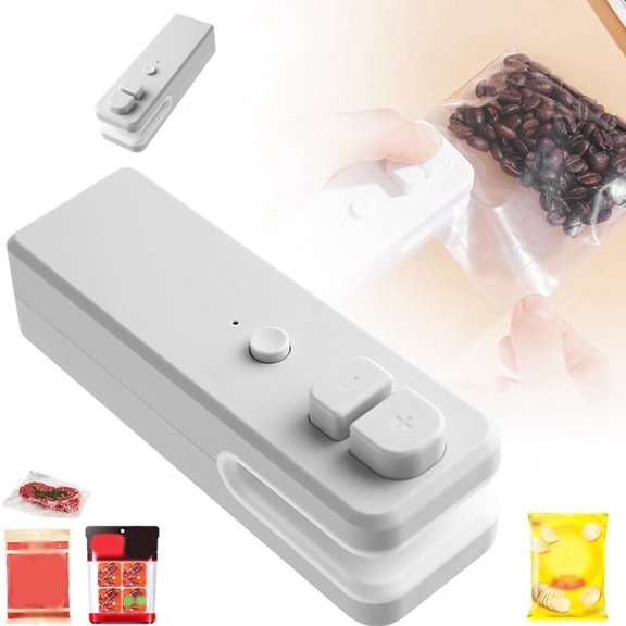 Mini Bag Sealer Heat Seal Tool 2 In1 Rechargeable Portable Handheld Vacuum Food Sealer Mini Sealing for Snacks Vegetable