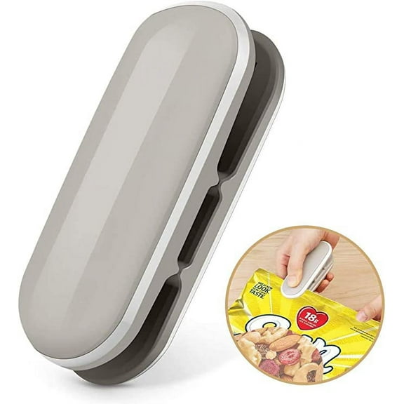 Mini Bag Sealer,Heat Sealer,2 in 1 Heat Sealer and Cutter Handheld Portable Bag Resealer for Plastic Bags Food Storage Snack Bag (Battery Not Included)