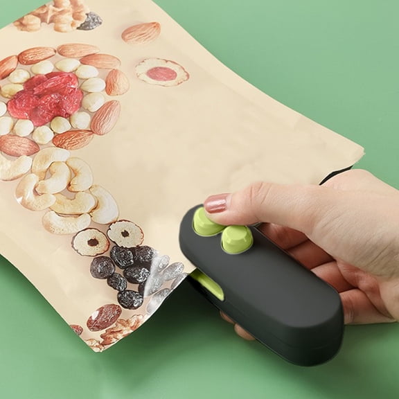 Mini Bag Sealer Heat Sealer with Cutter, Rechargeable Portable Chip Bag Sealer for Food Storage Freshness Preservation, Magnetic Design for Kitchen Travel Camping Snack Bags
