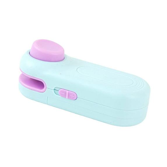 Mini Bag Sealer with Magnet, 1 Pc 2025 Portable Handheld Chip Bag Sealer, Mini Bag Cutter and Sealer for Chip, Resealer Machine for Food, Snacks, Kitchen, 3.81x1.45x1.45 Inch, Light Blue