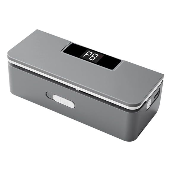 Mini Bag Sealer, Magnetic Portable Mini Bag Sealer with Cutter, No Preheating Required, Durable Sealing Machine with 8-Speed Adjustment and LED Display For Household Snacks Bags, 1Pc(Grey,5.2x1.6")