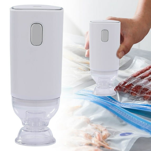 Mini Bag Sealer, Portable Handheld Vacuum Sealer, Handheld Vacuum Sealer for Food Preservation, Compact Automatic Vacuum Sealing Machine, Reusable Bag Sealer White 2x5.1 Inch (1Pcs)