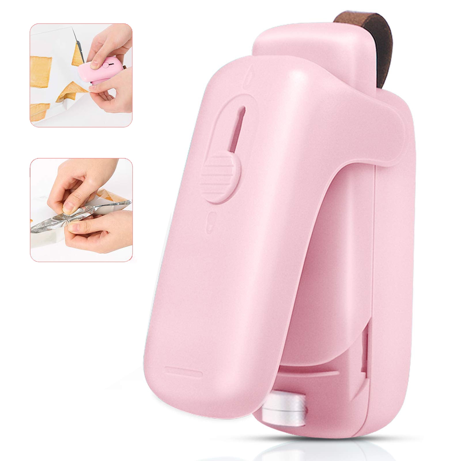 Portable Bag Sealer Handheld Packing Bag Sealer Chip Bag Sealer for Kitchen  Camping Household Bags Home Travel BBQ Pink 