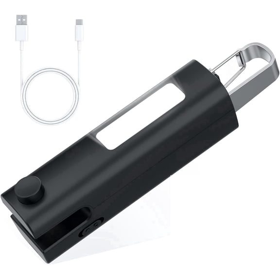 Rechargeable Mini Bag Sealer, Handheld Heat Sealer with Magnet, Cutter, LED Light, Bottle Opener, Portable Sealing Machine Bag Resealer for Chip, Mylar, Plastic Bags, Food Storage, Snacks, Black