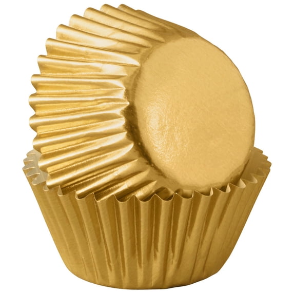 Wilton 415-2470 Gold Foil Mini Cupcake Liners, 80 Count
