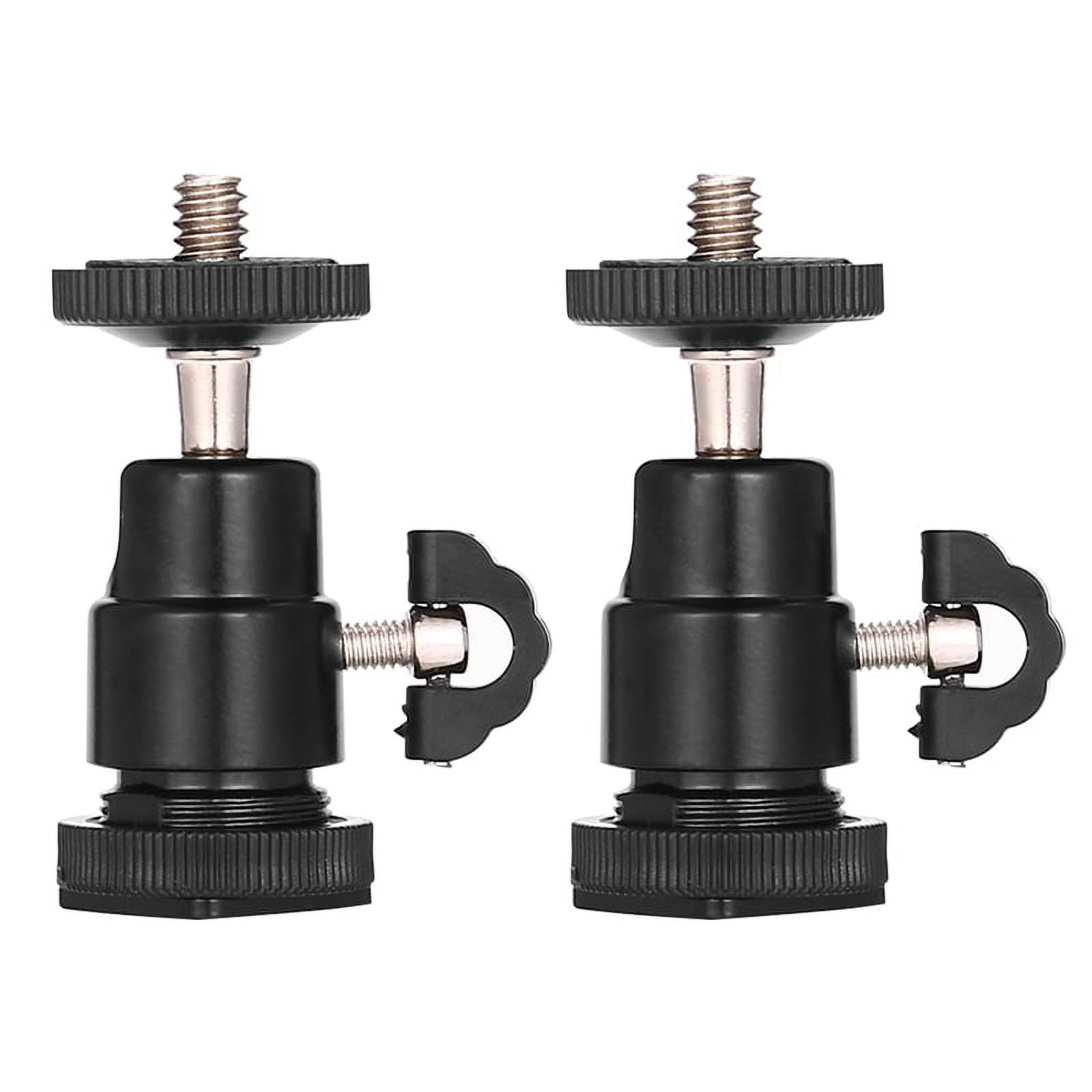 Mini Ball [2 Pack] With Hot Shoe Mount Adapter 360 Degree 1/4 Inch ...