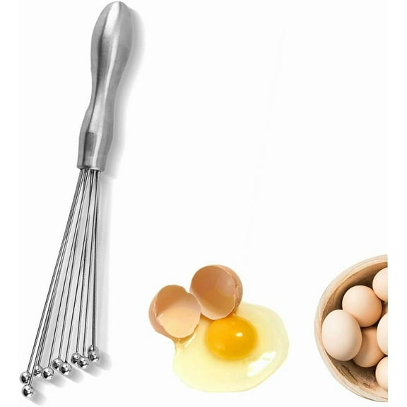 Mini Ball Egg Whisk,10 Inch/ 12 Inch Stainless Steel Ball Whisk Egg Beater Manual Mixer for Sauces Cream egg