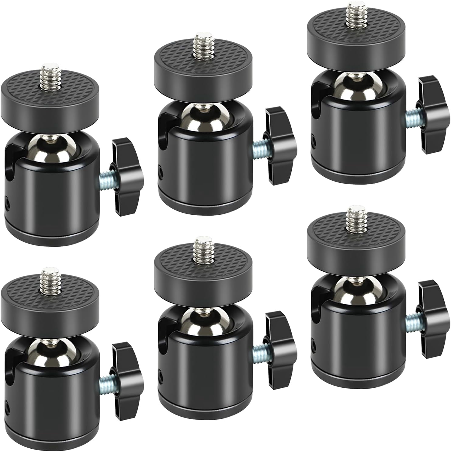 Mini Ball Head (6 Pack) 360° Rotatable Ball Heads Camera Mount Adapter ...